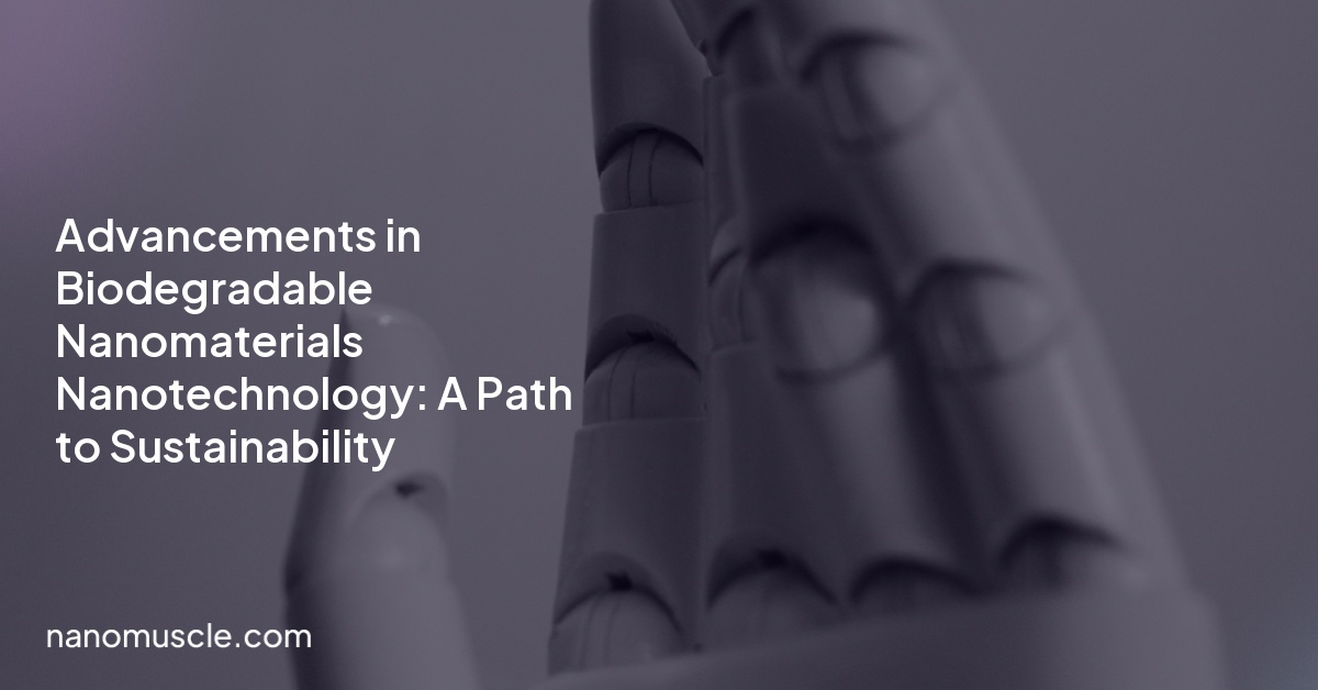 Advancements in Biodegradable Nanomaterials Nanotechnology: A Path to Sustainability